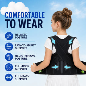 UOUBEO SKY Kids Posture Corrector – 3-Spine Support Back Brace with Breathable Comfort Design