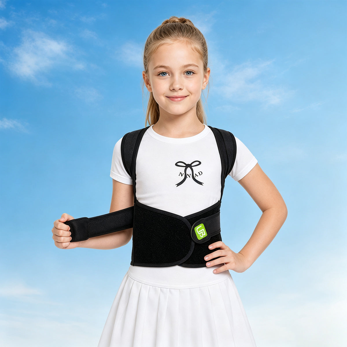 UOUBEO SKY Kids Posture Corrector – 3-Spine Support Back Brace with Breathable Comfort Design
