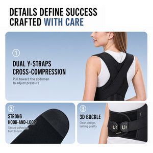 UOUBEO E9 Enhanced Comfort Back Support Belt – Reinforced Lumbar Brace for Men & Women