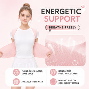 UOUBEO Kitty Women’s Open-Shoulder Posture Corrector – Breathable Comfort with Cute Cat Paw Design