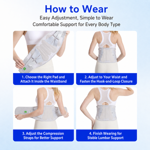 UOUBEO H6 Lumbar Support Belt – 4 Steel Stays & 360° Support