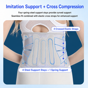 UOUBEO H6 Lumbar Support Belt – 4 Steel Stays & 360° Support