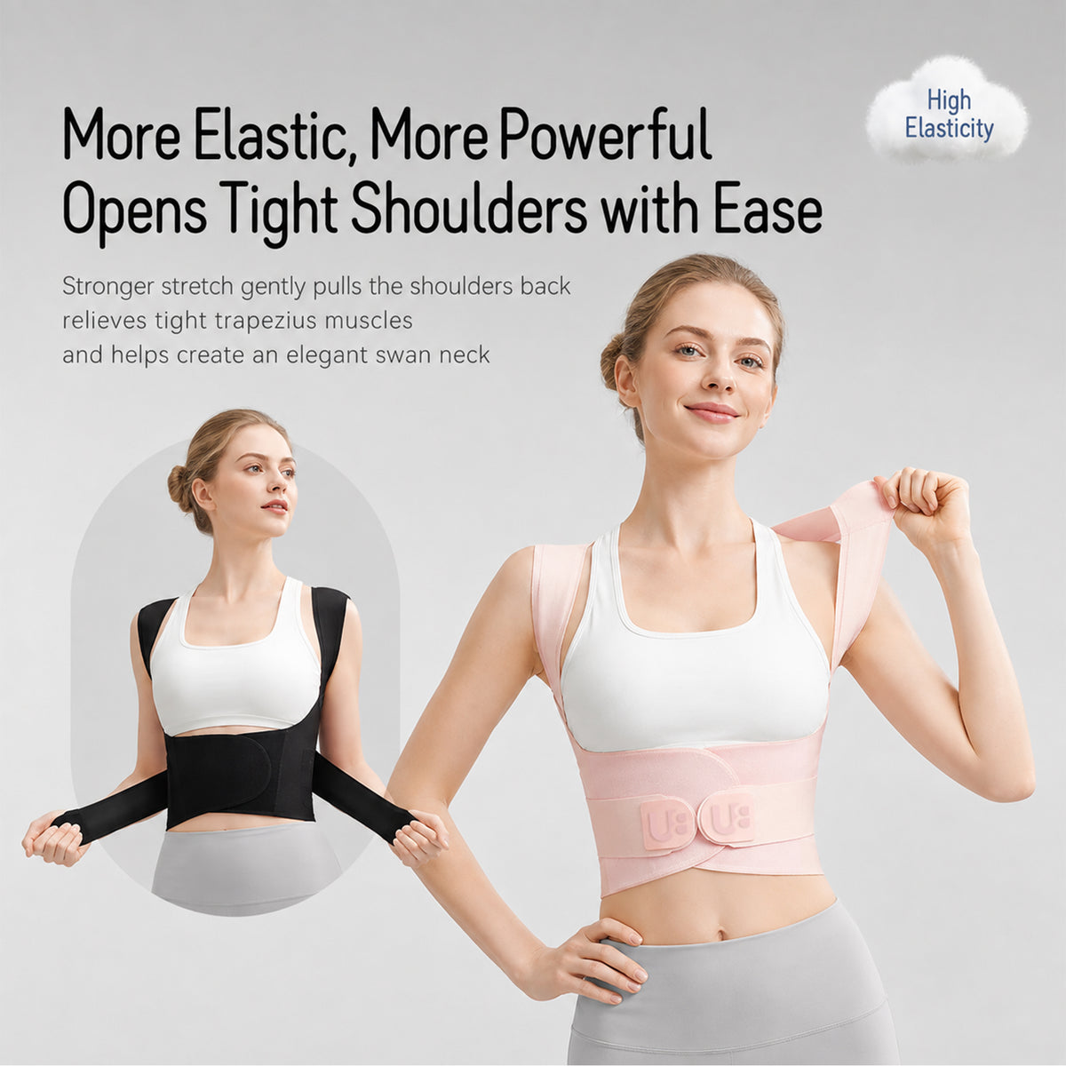 UOUBEO S9 Invisible Back Support Belt – Posture Corrector & Spine Support for Men & Women