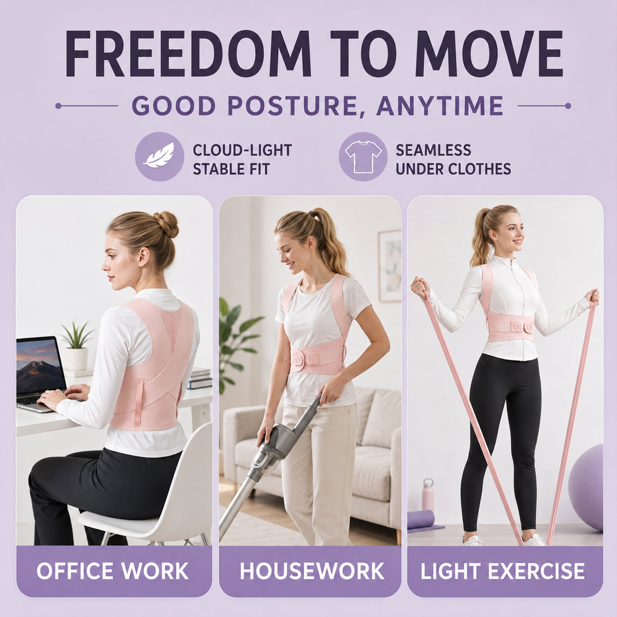 UOUBEO S1 Posture Corrector Shirt – Breathable Back Support for Better Posture