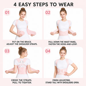 UOUBEO Kitty Women’s Open-Shoulder Posture Corrector – Breathable Comfort with Cute Cat Paw Design