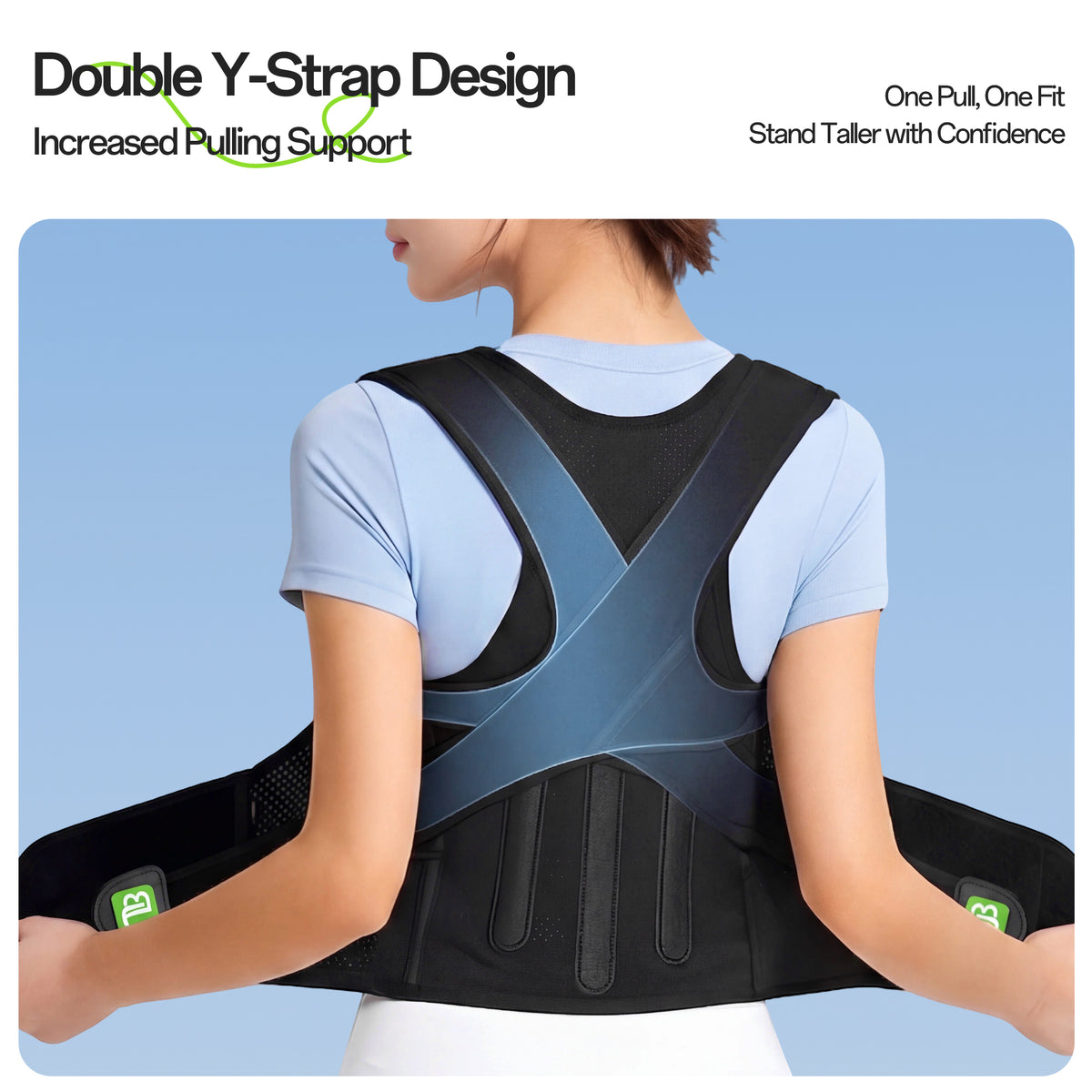 UOUBEO Air – Breathable Double-Layer Mesh Posture Corrector & Waist Support