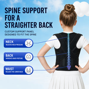UOUBEO SKY Kids Posture Corrector – 3-Spine Support Back Brace with Breathable Comfort Design