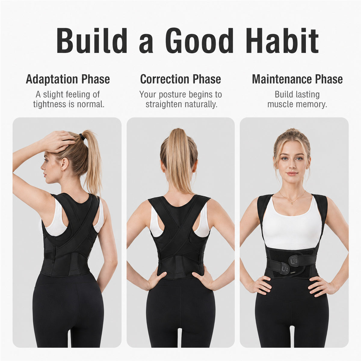 UOUBEO XE Pro Back Support Belt – High Elastic Breathable Lumbar Support Brace for All Ages
