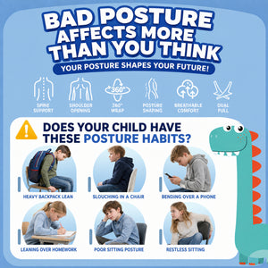 UOUBEO SKY Kids Posture Corrector – 3-Spine Support Back Brace with Breathable Comfort Design