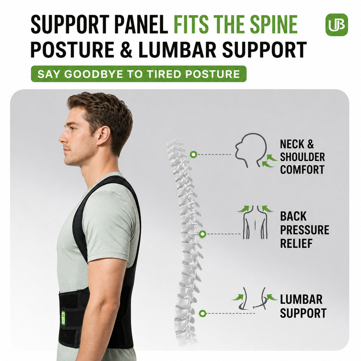 UOUBEO XK Posture Corrector – Breathable Back Support for Men & Women