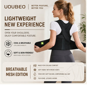 UOUBEO UK Posture Corrector – Upgraded Breathable Back Support for Daily Posture Support