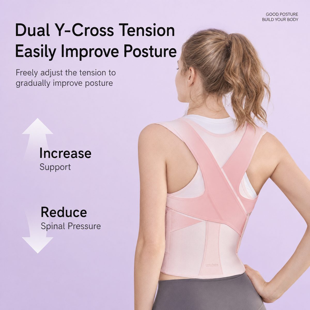 UOUBEO XZ Posture Shaping Back Support Belt – Elegant Body Sculpting Brace for Women