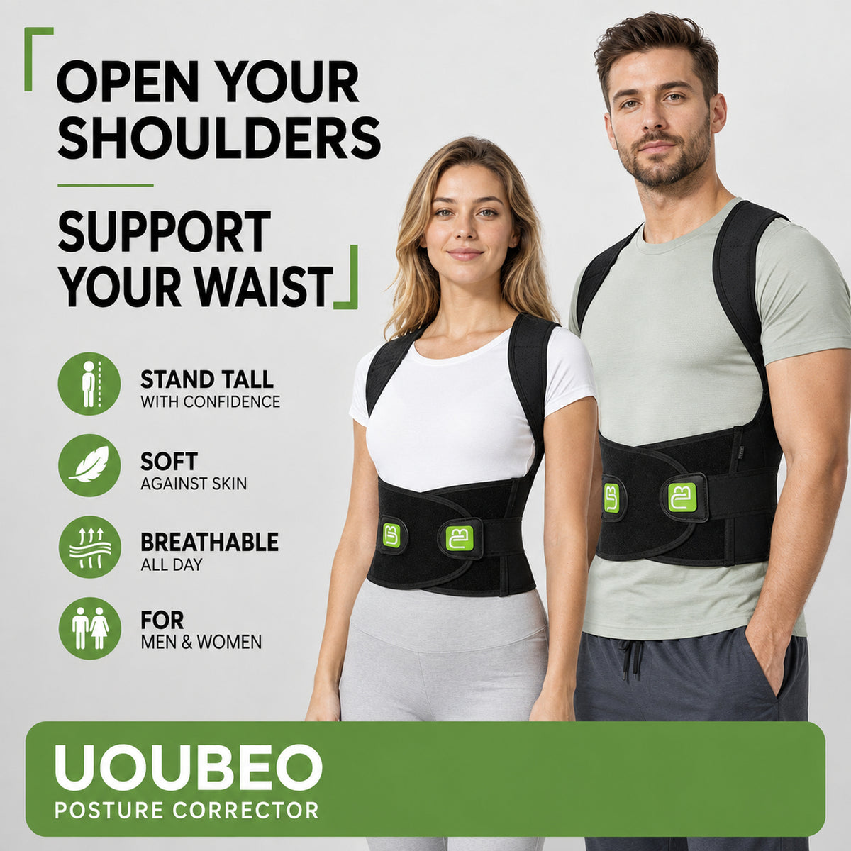UOUBEO XK Posture Corrector – Breathable Back Support for Men & Women