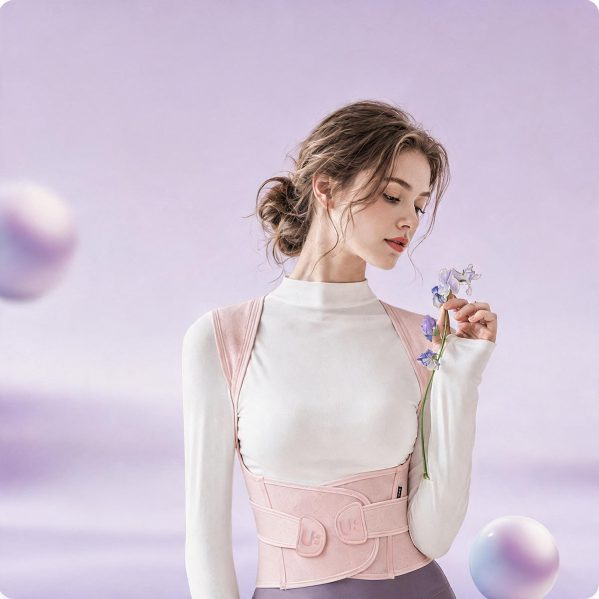 UOUBEO XZ Posture Shaping Back Support Belt – Elegant Body Sculpting Brace for Women